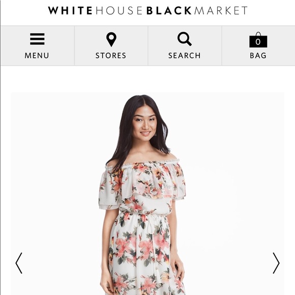 White House Black Market Dresses & Skirts - WHBM-Romantic flowing floral maxi dress